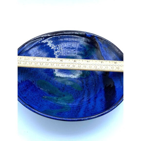 Midnight Blue Hand Made Pottery Bowl /Signed - Picture 7 of 8